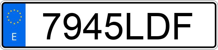 Numer rejestracyjny 7945LDF posiada TOYOTA COROLLA