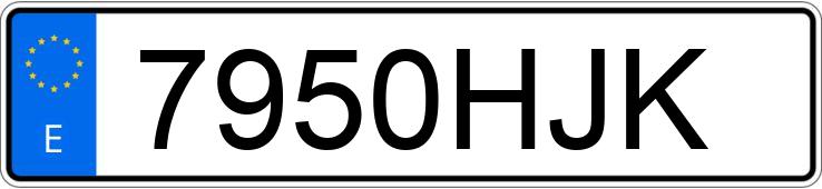 Numer rejestracyjny 7950HJK posiada TOYOTA AVENSIS