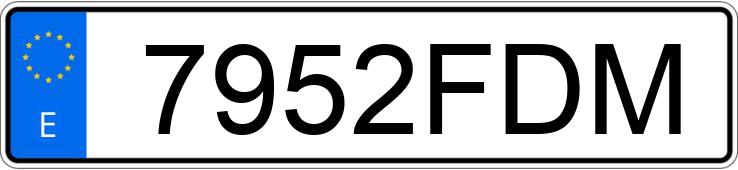 Numer rejestracyjny 7952FDM posiada RENAULT MEGANE