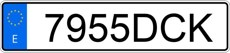 Numer rejestracyjny 7955DCK posiada AUDI TT