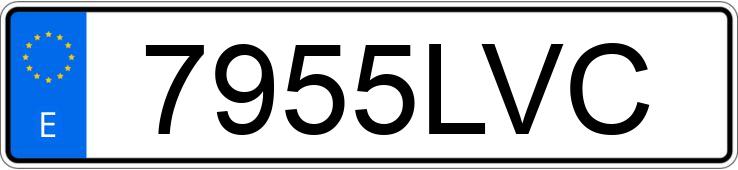 Numer rejestracyjny 7955LVC posiada DACIA LODGY