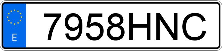 Numer rejestracyjny 7958HNC posiada PEUGEOT 308