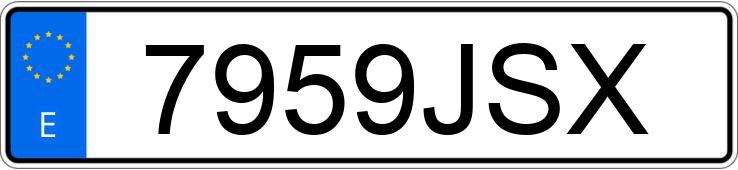 Numer rejestracyjny 7959JSX posiada RENAULT MEGANE