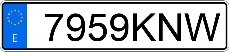 Numer rejestracyjny 7959KNW posiada BMW SERIE 3