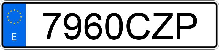 Numer rejestracyjny 7960CZP posiada VOLKSWAGEN GOLF