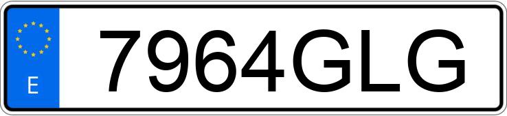 Numer rejestracyjny 7964GLG posiada AUDI A3 SPORTBACK