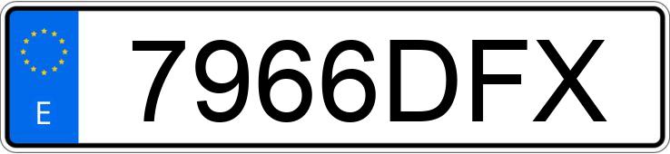 Numer rejestracyjny 7966DFX posiada OPEL ASTRA