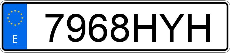 Numer rejestracyjny 7968HYH posiada VOLKSWAGEN CRAFTER