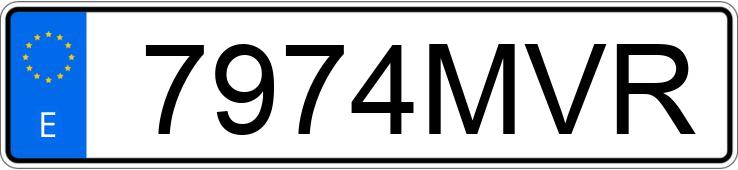 Numer rejestracyjny 7974MVR posiada MERCEDES C (206)