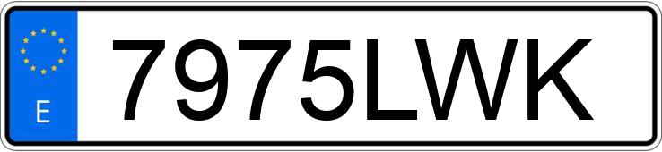 Numer rejestracyjny 7975LWK posiada VOLKSWAGEN GOLF