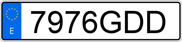 Numer rejestracyjny 7976GDD posiada FIAT 500