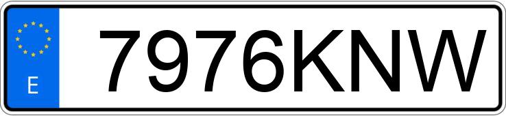 Numer rejestracyjny 7976KNW posiada RENAULT KANGOO