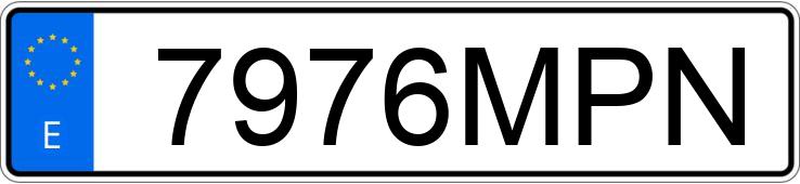 Numer rejestracyjny 7976MPN posiada MG ZS