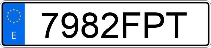 Numer rejestracyjny 7982FPT posiada DAF CF