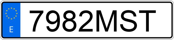 Die Registrierungsnummer 7982MST hat VOLKSWAGEN T-ROC