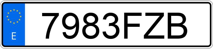 Numer rejestracyjny 7983FZB posiada PEUGEOT EXPERT