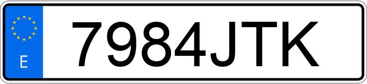 Numer rejestracyjny 7984JTK posiada FORD FIESTA