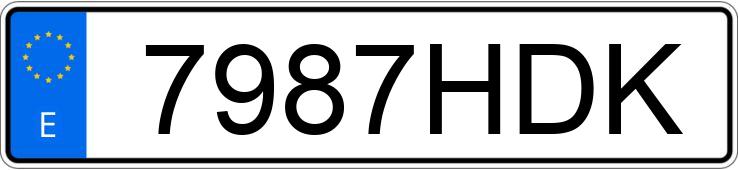 Numer rejestracyjny 7987HDK posiada FORD TRANSIT