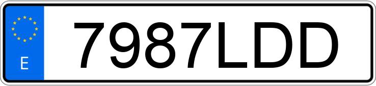 Numer rejestracyjny 7987LDD posiada RENAULT KANGOO