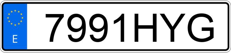 Numer rejestracyjny 7991HYG posiada VOLKSWAGEN CC