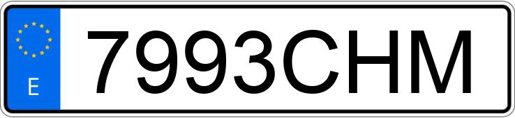 Numer rejestracyjny 7993CHM posiada RENAULT GRAND ESPACE