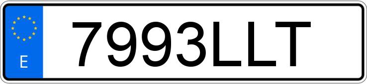 O número de registro 7993LLT tem ABARTH 695 O número de registro 7993LLT tem ABARTH 695