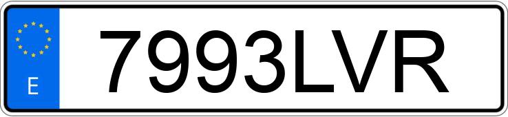 Numer rejestracyjny 7993LVR posiada VOLKSWAGEN GOLF