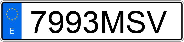 Numer rejestracyjny 7993MSV posiada OLDSMOBILE OMEGA