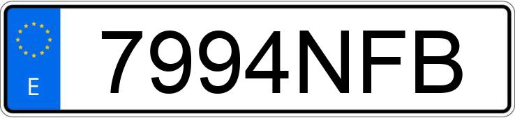 Numer rejestracyjny 7994NFB posiada VOLVO XC40