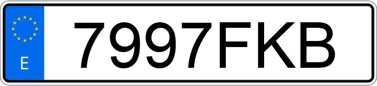 Numer rejestracyjny 7997FKB posiada CITROEN C2