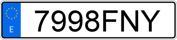Numer rejestracyjny 7998FNY posiada FORD TRANSIT Numer rejestracyjny 7998FNY posiada FORD TRANSIT