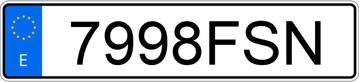 Numer rejestracyjny 7998FSN posiada CITROEN JUMPY