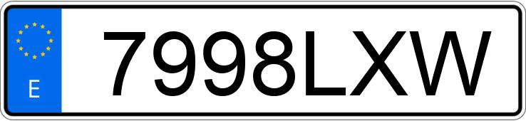 Numer rejestracyjny 7998LXW posiada FORD CUSTOM Numer rejestracyjny 7998LXW posiada FORD CUSTOM