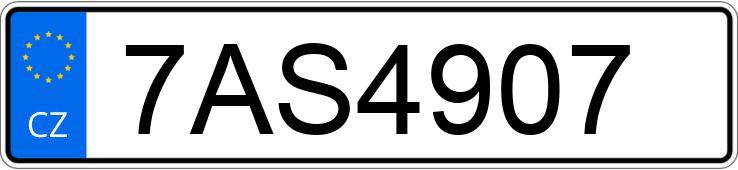 Numer rejestracyjny 7AS4907 posiada ŠKODA Karoq