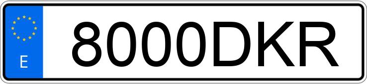 Numer rejestracyjny 8000DKR posiada OPEL VIVARO