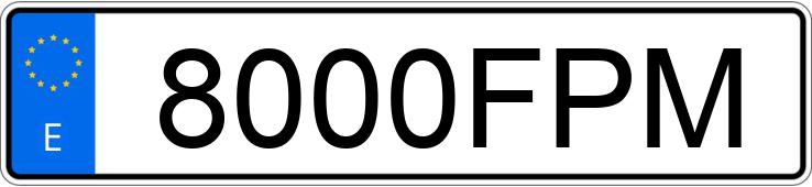 Numer rejestracyjny 8000FPM posiada BMW X3