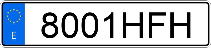 Numer rejestracyjny 8001HFH posiada SKODA OCTAVIA Numer rejestracyjny 8001HFH posiada SKODA OCTAVIA