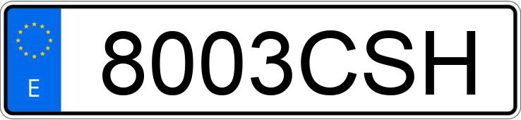Numer rejestracyjny 8003CSH posiada OPEL ZAFIRA