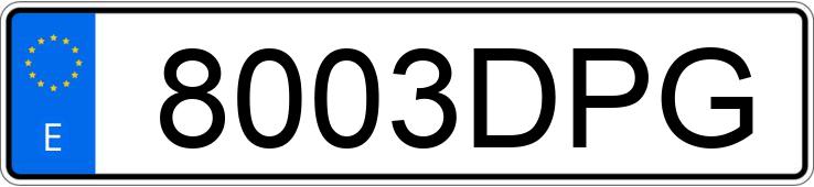 Numer rejestracyjny 8003DPG posiada BMW SERIE 3