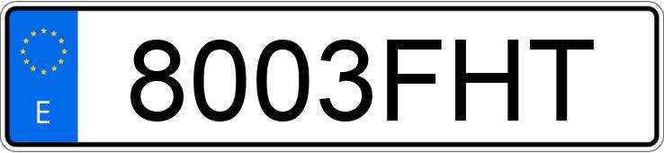 Numer rejestracyjny 8003FHT posiada BMW SERIE 3