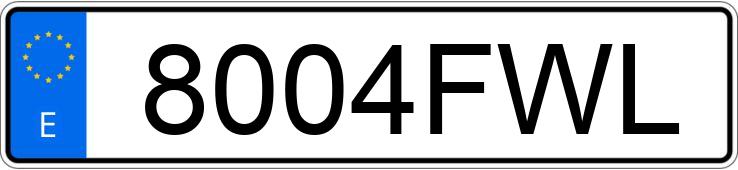 Numer rejestracyjny 8004FWL posiada BMW SERIE 3