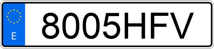 Numer rejestracyjny 8005HFV posiada OPEL ZAFIRA