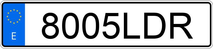 Il numero di registrazione 8005LDR ha BMW SERIE 3