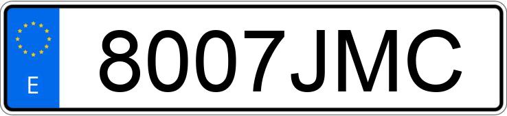 Numer rejestracyjny 8007JMC posiada SEAT IBIZA