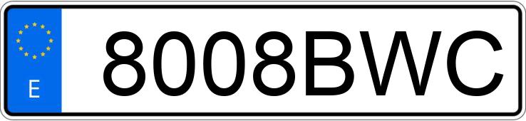 Numer rejestracyjny 8008BWC posiada SEAT IBIZA SPORT 1.4 16V 75 Numer rejestracyjny 8008BWC posiada SEAT IBIZA SPORT 1.4 16V 75