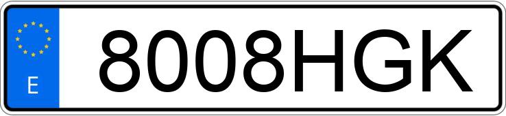 Numer rejestracyjny 8008HGK posiada AUDI A1