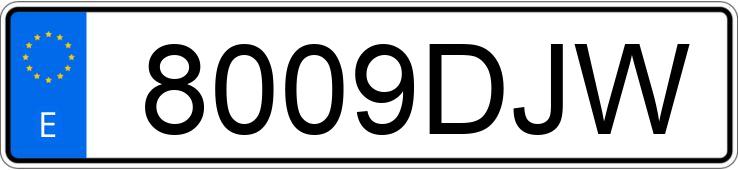 Numer rejestracyjny 8009DJW posiada BMW X5