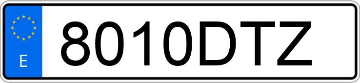 Numer rejestracyjny 8010DTZ posiada BMW SERIE 3