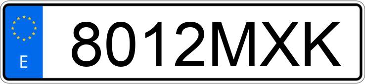 Numer rejestracyjny 8012MXK posiada TOYOTA RAV4