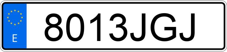 Numer rejestracyjny 8013JGJ posiada PEUGEOT PARTNER